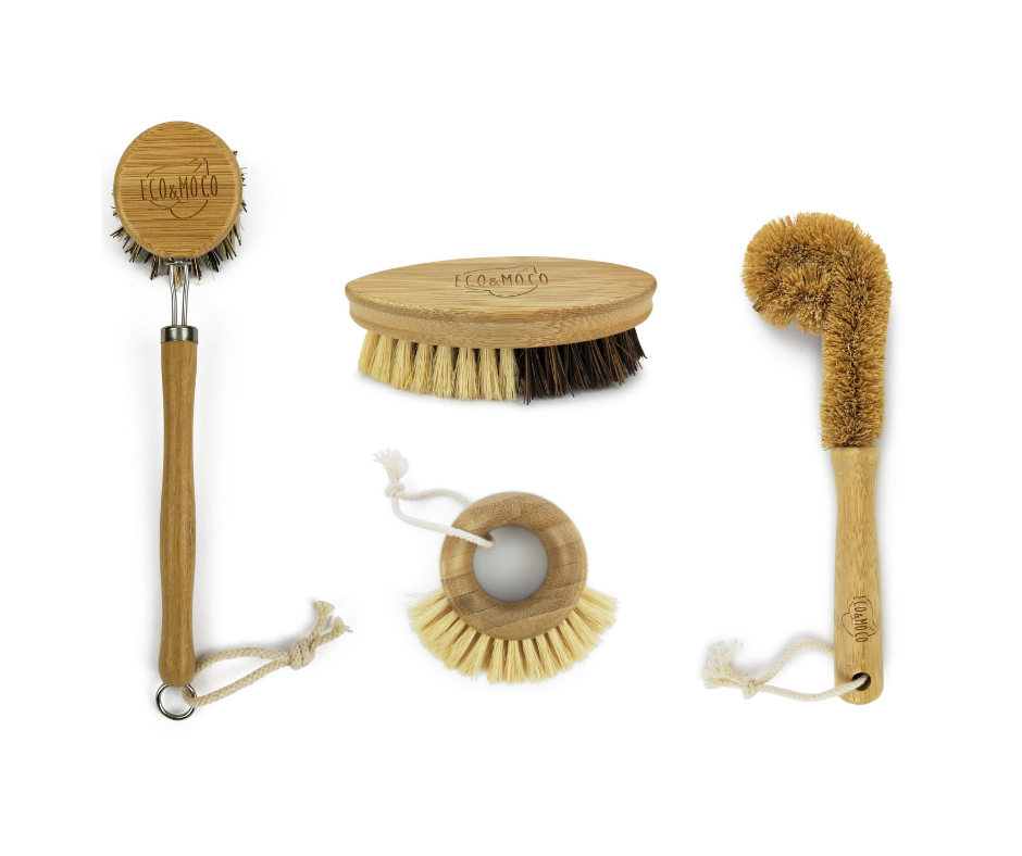 Environmental Friendly Bamboo Cleaning Brush set of 4