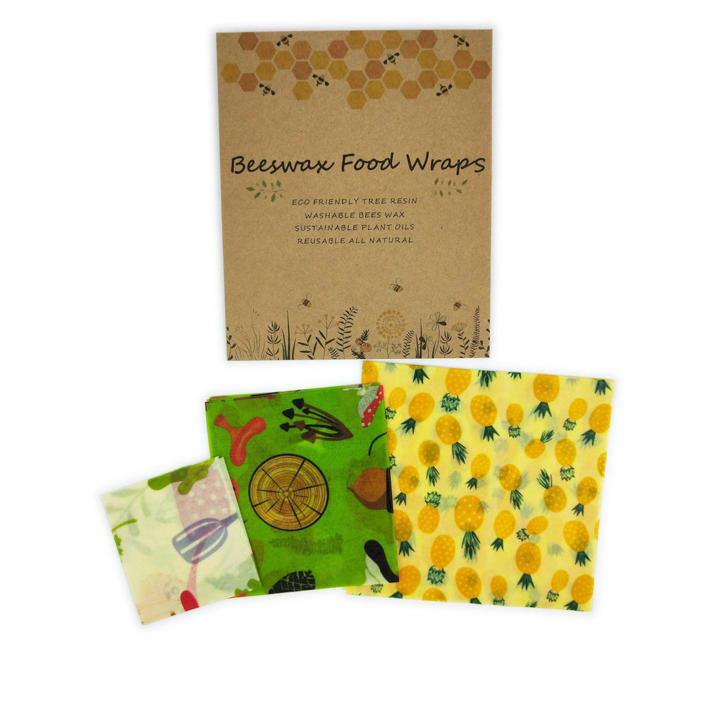 Sustainable Reusable Organic Beeswax Food Wrap 3 set 