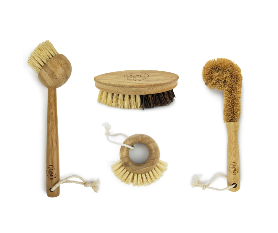 Eco Friendly Bamboo Cleaning Brush set of 4